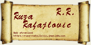 Ruža Rafajlović vizit kartica